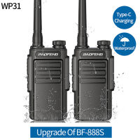 WP31วิทยุสื่อสารกันน้ำวิทยุสื่อสารระยะไกลแบบสองทาง UHF 400-470Mhz BF-888S VOX แบบ16CH สายชาร์จ Type-C 1/4