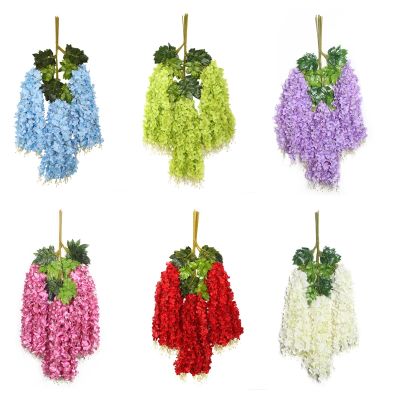 12Pack Artificial Wisteria Hanging Garland Flowers Arts Ceremony Home Wedding