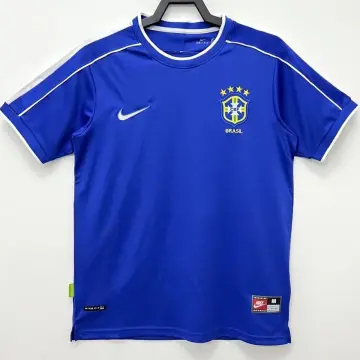 1998-00 Brazil home jersey (#9 RONALDO) - L