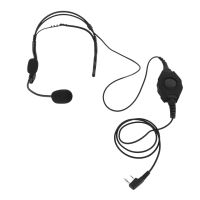 Retevis EHK006 Behind-The-Head Headset Boom Microphone with IP54 Waterproof PTT for Kenwood 2 Pin Walk Talk C9127A