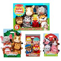 ตุ๊กตาน่ารัก ตุ๊กตาการ์ตูน doll toy [ของแท้ USA] Melissa &amp; Doug Hand Puppet หุ่นมือเด็ก ขนาด 24cm 4-6 ตัวต่อชุด และ โรงหนังหุ่นมือ ตั้งโต๊ะ ตั้งพื้น สร้างสรรค์จินตนาการ หลากรุ่น 9080/9081/9086/9118/2530/2536 รีวิวดีใน Amazon USA ผ้านิ่ม น่าเล่น