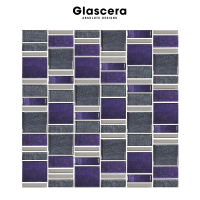 Glascera กระเบื้องโมเสคแก้ว ชนิดผิวมัน สีสันสวยงาม ไม่ดูดซึมน้ำ ไม่เกิดเชื้อรา ตกแต่งภายในและภายนอก Line Shiny #3