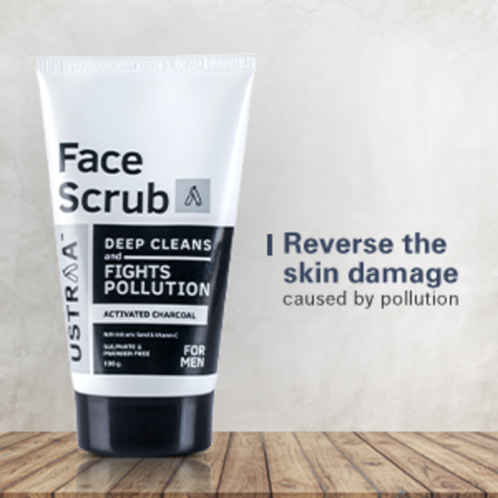 USTRAA Face Scrub Deep Cleans & Fight Pollution Activated Charcoal