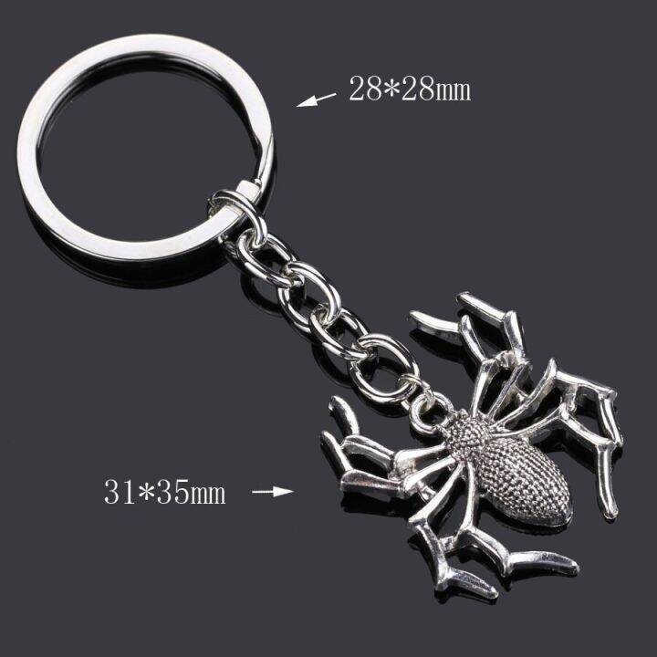 car-key-chain-spider-animal-insect-bag-men-women-keychain-fashion-charms-friends-jewelry-wedding-gift-for-guest-key-chains