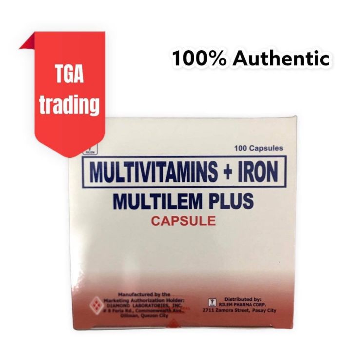 MULTILEM PLUS ( MULTIVITAMINS IRON ) 100CAPSULES Lazada PH