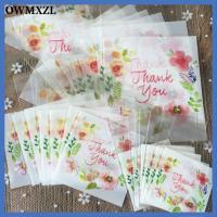 OWMXZL 100pcs 4 Sizes ใหม่ ของชำร่วยงานแต่งงาน อุปกรณ์ปาร์ตี้ แพ็คเกจคุกกี้ ขอบคุณ กาวในตัว ถุงขนม