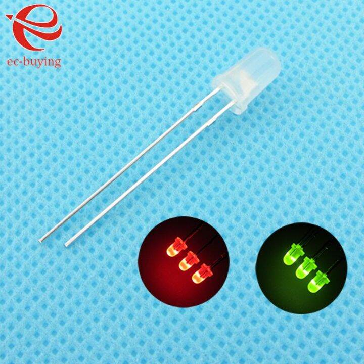 50pcs-3mm-led-bi-color-diffused-red-emerald-green-clear-red-green-non-polar-round-light-emitting-diode-dual-foggy-two-plug-in-di-electrical-circuitry