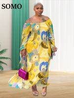 SOMO Plus Size New In Summer Dresses Formal Loose Floral Print Elegant Africa Maxi Dress Outfits Wholesale Dropshipping 20 23.