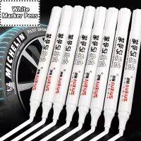 White Marker Pen Tire pen Waterproof White Gel Pen 0.8/1.0/5.0 mm DIY Graffiti Sketching Stationery Wrting School Supplies Highlighters Markers