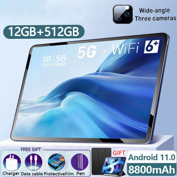 【Bisa COD】Tablet PC Asli Baru P20 12GB + 512GB Tablet Android 10 inch