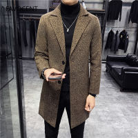 ◎ FAVOCENT 2021 Autumn Winter Men Suit Jacket Korean New Business Long Jacket Slim Casual Windbreaker Jacket Men Trench Coat Fashion Overcoat