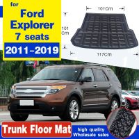 แผ่นซับที่เก็บของด้านหลังของรถแผ่นพรมปูพื้นกันสกปรกสำหรับ Ford Explorer 2011 - 2015 2016 2017 2018 2019