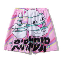 2021 summer basketball shorts pink cartoon graphic beach pants men hip hop Harajuku vintage dancing shorts women Bermuda fashion