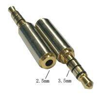 Gold 2.5mm Female to 3.5mm Male Audio Stereo Headphone Jack Adapter Converter 1pc