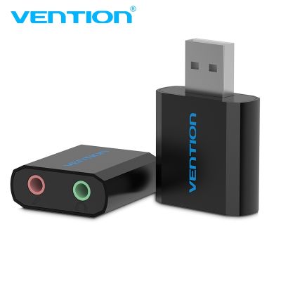 【ยืดหยุ่น】 Vention มินิ USB การ์ดเสียงการ์ดเสียง USB ถึง3.5มม. Femal การ์ดเสียงภายนอกพร้อมอะแดปเตอร์ชุดหูฟังไมค์สำหรับลำโพงแล็ปท็อปพีซี PS4