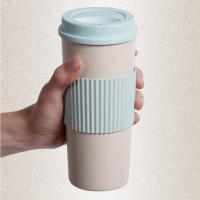 Wheat Straw Double-wall Insulation Mug Eco-Friendly Coffee Mug Cup with Lid Home Portable Outdoor Water Bottle 350/450/550ml