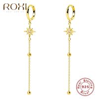 {Han ornaments}ROXI Elegant พู่ Astra Dangle ต่างหูสำหรับหญิงสาว925เงินสเตอร์ลิงงานแต่งงาน Drop ต่างหูเครื่องประดับกระดูกอ่อน Pendientes