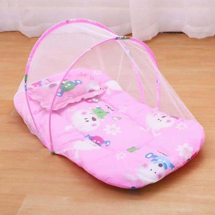 Baby mosquito net with mat pillow new born baby bed nets portable