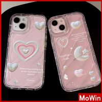 Mowin - เข้ากันได้สำหรับ เคสไอโฟน เคสไอโฟน11 เคส iphone 11 เคสใสระลอกน้ำ TPU นุ่มสบายตลอดเวลา ส่องรักพระจันทร์ ลืม iPhone 13 Pro max 12 Pro Max 11 XR XS 7 8Plus