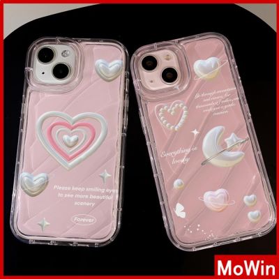 Mowin - เข้ากันได้สำหรับ เคสไอโฟน เคสไอโฟน11 เคส เคสใสระลอกน้ำ นุ่มสบายตลอดเวลา ส่องรักพระจันทร์ ลืม iPhone 13 max 12 XR XS 7 8Plus