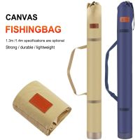 ETXMultifunctional Collapsible Fishing Rod Zipped Case Oxford Canvas Fishing Tackle Bags Storage Pouch Holder Tackle Carrier Case