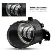 2 X รถ Angel Eye Fog Light Assembly 30W LED เลนส์หมอกไฟวิ่งกลางวัน DRL 12V สำหรับ Nissan Qashqai Qashqai 2 J10 2007-2013