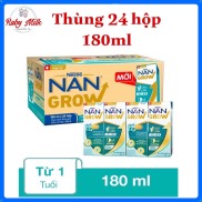 Date 5.2024 Thùng 24 hộp sữa pha sẵn Nestlé Nan Grow 180ml từ 1 tuổi