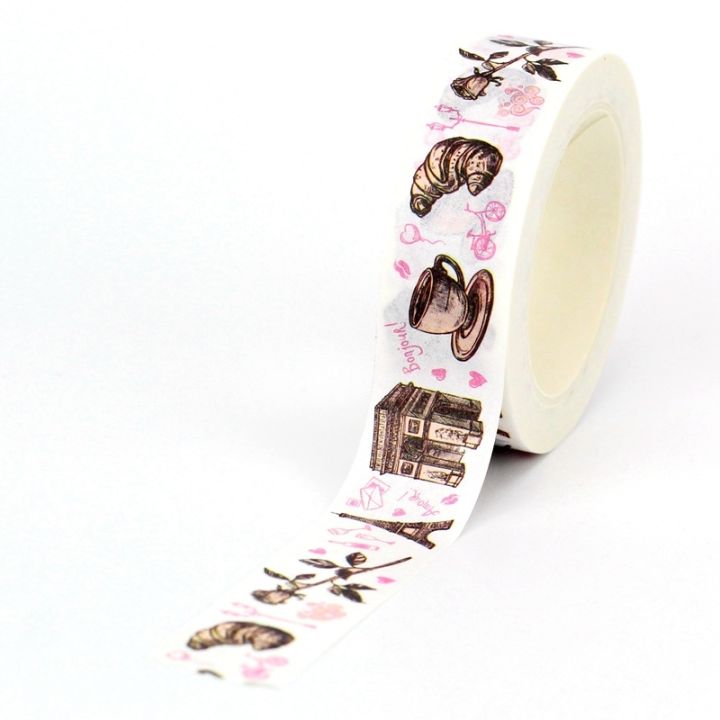 cw-2022-new-1pc-10m-kawaii-cats-cups-and-pockets-border-masking-washi-tape-set-journaling-stationery