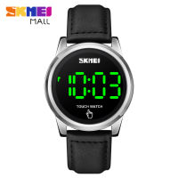 SKMEI 1684 Men Simple Touch Watch ไฟ LED วันที่หนัง/สายสแตนเลสแฟชั่น30M นาฬิกาข้อมือกันน้ำ