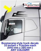 For Volvo Scania DAF Boomerang truck roof decals x 2. graphics stickers ANY COLOUR