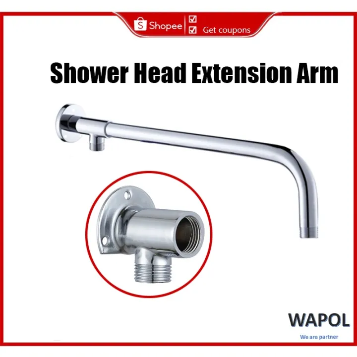 Shower Head Extension Arm Or Wall Mount Connector Shower Exposed Pipes