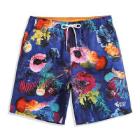 q25 Colorful print beach shorts men y swimming shorts new men swim briefs trunk bikini swimwear gym sports surf swimsuits