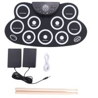 Hand Roll Drum Portable Electronic Drum for Outdoor Electronic Drum Percussion Instrument Music Equipment Accessories