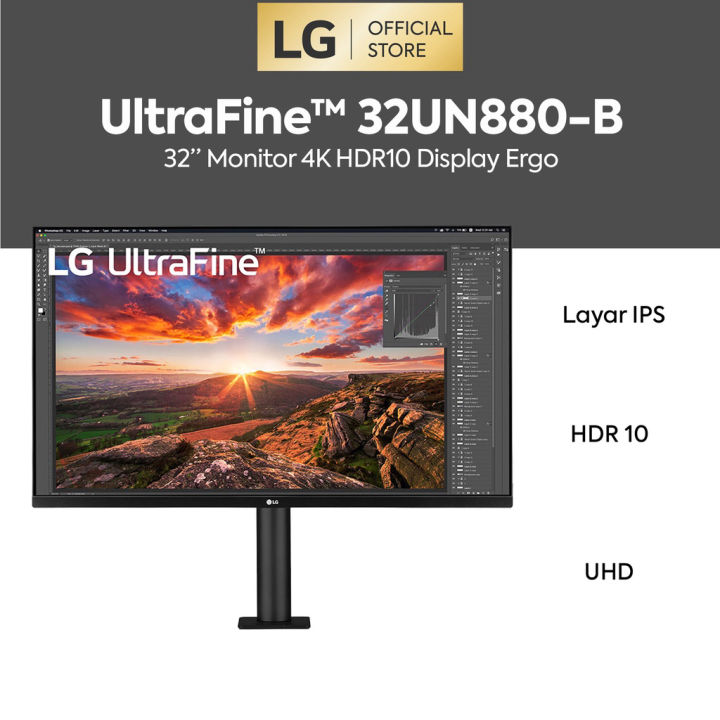 32 4K UHD UltraFine™ Ergo Monitor With HDR10