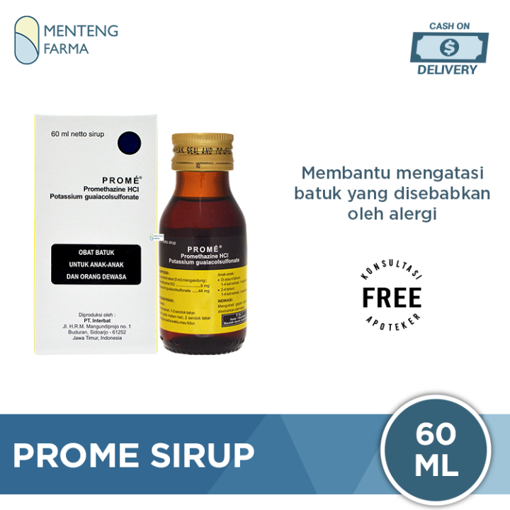 Prome Sirup 60 Ml Obat Batuk Alergi Lazada Indonesia