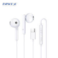 Espace Semi-In-Ear Wired Headset Type-C Interface Copper Ring Speaker With Microphone Compatible For Huawei