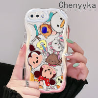 เคส Chenyyka สำหรับ OPPO R17 R15 Pro เคสการ์ตูนมิกกี้เพื่อนลายเนื้อครีมกันกระแทกแบบใสนิ่มเคสมือถือโปร่งใสลายกล้องถ่ายรูปที่สร้างสรรค์ซิลิกาเจลฝาครอบป้องกัน