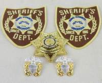 tomwang2012. THE WALKING DEAD KING COUNTY SHERIFF METAL BADGE COLLAR PIN PATCH COLLECTIBLES