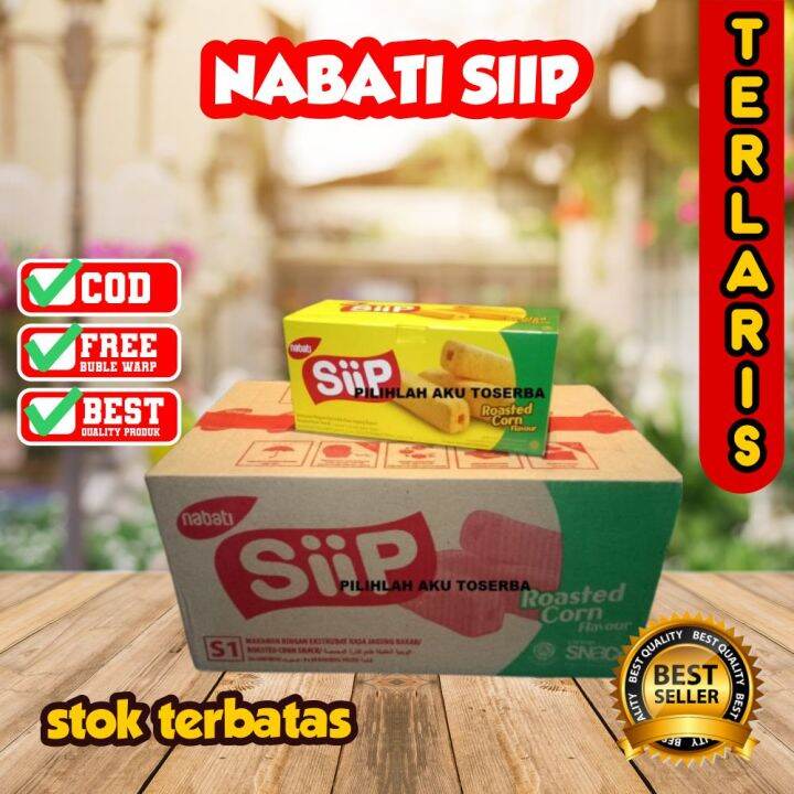 WAFER NABATI SIIP 1 DUS 12 BOX JAGUNG BAKAR COKELAT KEJU TERMURAH ...