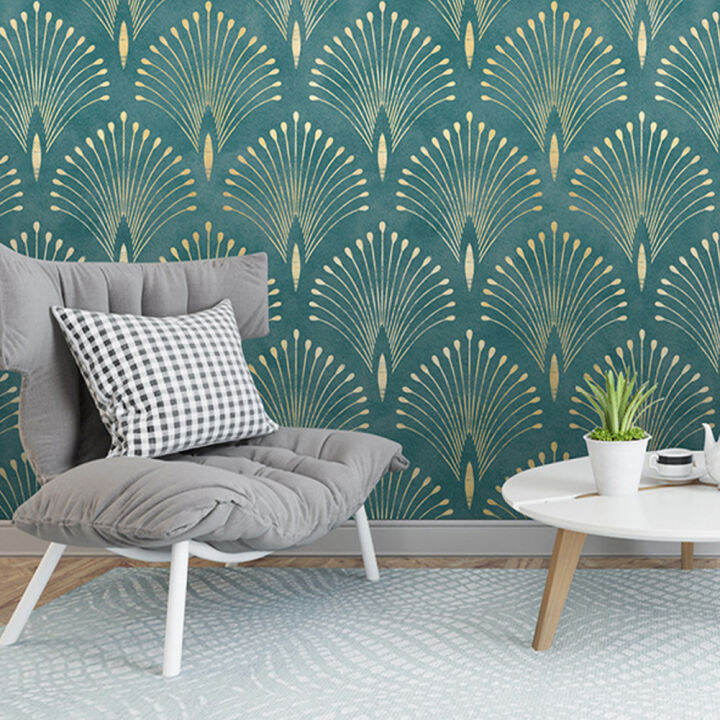 （HOT）Geometry Self Adhesive Wallpaper Peel and Stick Contact Paper