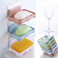 Avoid holing double three layer rack shelf toilet soap box