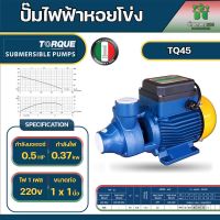 TORQUE ปั๊มน้ำไฟฟ้า รุ่น 1นิ้ว 0.5 แรง TQ45 (220V) ปั๊มน้ำ ปั๊มน้ำหอยโข่ง ปั๊มน้ำมอเตอร์ ปั๊มหอยโข่ง ปั๊มน้ำอิตาลี ทอร์ค จัดส่ง KERRY