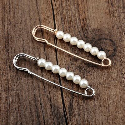 European and American Jewelry Pearl Brooch Big Pin Hot Sale Silk Scarf Buckle Clothing Boutonniere Headbands