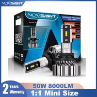 NOVSIGHT 9006 Led Headlight Bulbs Mini Car H4 LED H7 9005 HB3 9012 H1 H3 H11 H8 H9 Fog Light 8000LM 50W 6500K Car Accessories