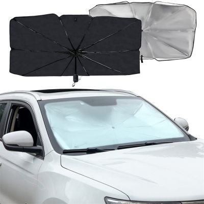 hot【DT】 Car Umbrella Sunshade Front Windshield Retractable Folding Shield Insulation Supplies