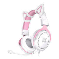 ONIKUMA GAMING HEADSET X10 KITTY EAR 3.5 RGB (WHITE-PINK) GMH-000623