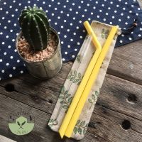 ♻️Eco-Straws ♻️ หลอดซิลิโคน,สแตนเลส เซต2อัน+แปรง+ถุงผ้าค่ะ