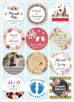 【LZ】◘❁  Adesivos autoadesivos personalizados personalizados aniversário chuveiro de bebê favores do partido doces caixas de presente favores do casamento 100pcs