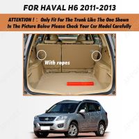 แผ่นรองผ้าคลุมรองเท้าบู๊ทรถยนต์พรมกระโปรงหลังรถสำหรับ HAVAL H6 2011 2012 2013อุปกรณ์เสริมป้องกันภายในไลเนอร์กระบะรถยนต์