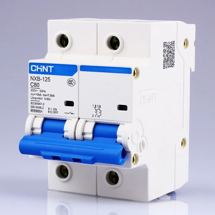 chint-nxb-125-2p-ac-230-400v-เบรกเกอร์63-80-100-125a-disconnector-dz158-kunlun-series-คลื่นแม่เหล็กไฟฟ้าชนิด-c